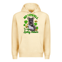 Pina Colada St. Patrick's Day My Pitbull Is My Lucky Charm Premium Hoodie - RanaPortraitStore