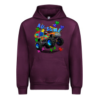 Mauve Wine monster truck au some Urban Hoodie - Zillion Design Studio