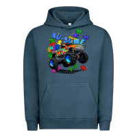 Pigment Midnight Navy monster truck au some Urban Hoodie - Zillion Design Studio