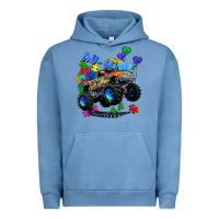 Pigment Pebble Blue monster truck au some Urban Hoodie - Zillion Design Studio