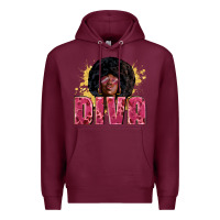 Burgundy diva Premium Hoodie - Zillion Design Studio