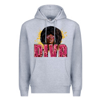 Heather Grey diva Premium Hoodie - Zillion Design Studio