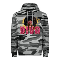Slate Camo diva Premium Hoodie - Zillion Design Studio