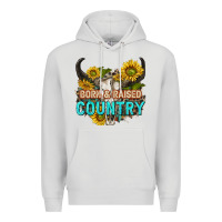 Dove Grey born and raised country tbw Premium Hoodie - texasbilliewilder
