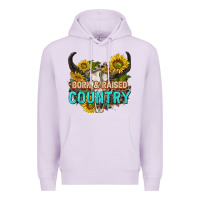 Lilac born and raised country tbw Premium Hoodie - texasbilliewilder