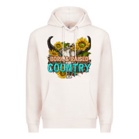 Pale Pink born and raised country tbw Premium Hoodie - texasbilliewilder