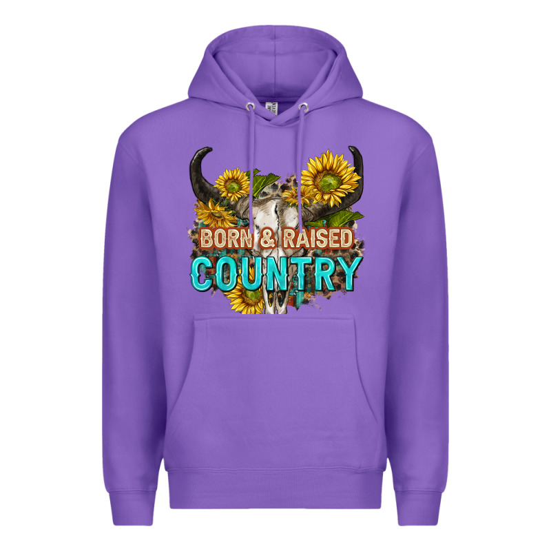 Born And Raised Country Tbw Premium Hoodie by texasbilliewilder | Teevron