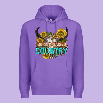 Born And Raised Country Tbw Premium Hoodie Designed By Texasbilliewilder