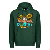 Sports Green born and raised country tbw Premium Hoodie - texasbilliewilder