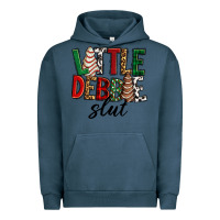 Pigment Midnight Navy Little debbie slut Christmas Urban Hoodie - RanaPortraitStore
