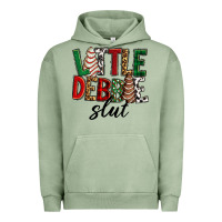 Pigment Oil Green Little debbie slut Christmas Urban Hoodie - RanaPortraitStore