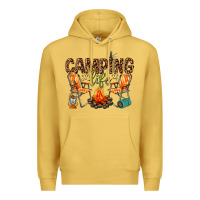 Antique Gold camping life Premium Hoodie - texasbilliewilder