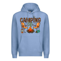 Colony Blue camping life Premium Hoodie - texasbilliewilder