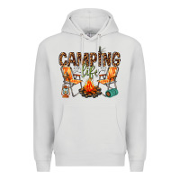 Dove Grey camping life Premium Hoodie - texasbilliewilder