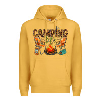 Mustard camping life Premium Hoodie - texasbilliewilder