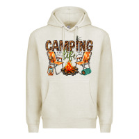 Oatmeal Heather camping life Premium Hoodie - texasbilliewilder