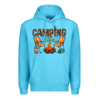 Ocean Blue camping life Premium Hoodie - texasbilliewilder
