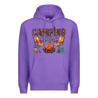 Purple camping life Premium Hoodie - texasbilliewilder