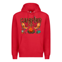 Red camping life Premium Hoodie - texasbilliewilder