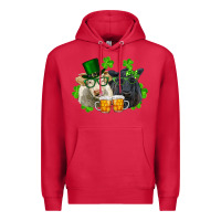 Cardinal St. Patrick's Day Charolais And Black Angus Cows Premium Hoodie - RanaPortraitStore