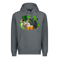 Rock St. Patrick's Day Charolais And Black Angus Cows Premium Hoodie - RanaPortraitStore