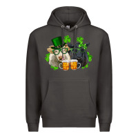 Smoke St. Patrick's Day Charolais And Black Angus Cows Premium Hoodie - RanaPortraitStore