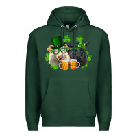 Sports Green St. Patrick's Day Charolais And Black Angus Cows Premium Hoodie - RanaPortraitStore