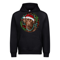 Black Labrador Retriever Christmas Urban Hoodie - RanaPortraitStore