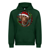 Forest Green Labrador Retriever Christmas Urban Hoodie - RanaPortraitStore