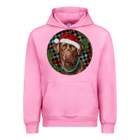 Fuchsia Pink Labrador Retriever Christmas Urban Hoodie - RanaPortraitStore
