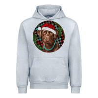 Heather Grey Labrador Retriever Christmas Urban Hoodie - RanaPortraitStore