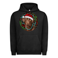 Pigment Black Labrador Retriever Christmas Urban Hoodie - RanaPortraitStore