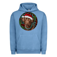 Pigment Pebble Blue Labrador Retriever Christmas Urban Hoodie - RanaPortraitStore
