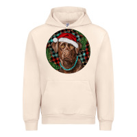 Sandshell Labrador Retriever Christmas Urban Hoodie - RanaPortraitStore