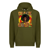 Army Green black queen Premium Hoodie - Zillion Design Studio