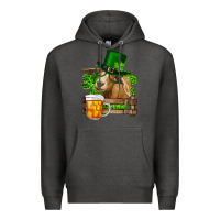 Charcoal Heather St. Patrick's Day Goat And Beer Premium Hoodie - RanaPortraitStore