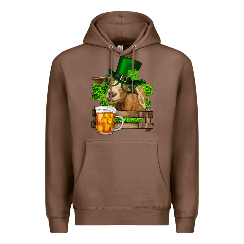 St. Patrick's Day Goat And Beer Premium Hoodie by RanaPortraitStore | Teevron