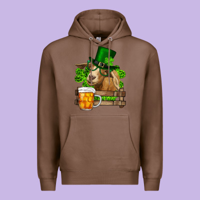 St. Patrick's Day Goat And Beer Premium Hoodie Designed By Ranaportraitstore