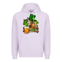 Lilac St. Patrick's Day Goat And Beer Premium Hoodie - RanaPortraitStore