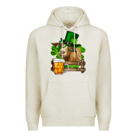 Oatmeal Heather St. Patrick's Day Goat And Beer Premium Hoodie - RanaPortraitStore