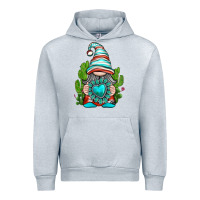 Heather Grey western gnome with turquoise gemstone Urban Hoodie - texasbilliewilder