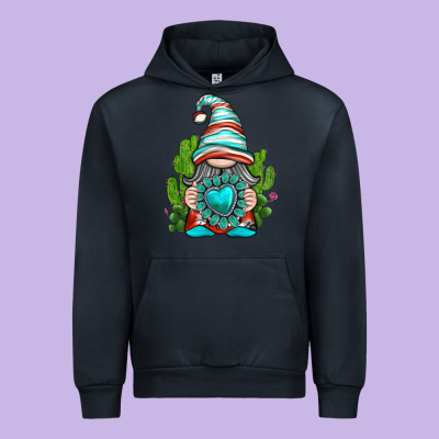 Urban Hoodie western gnome with turquoise gemstone