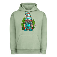 Pigment Oil Green western gnome with turquoise gemstone Urban Hoodie - texasbilliewilder