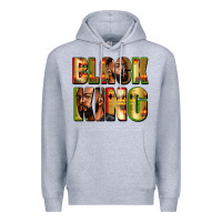 Heather Grey black king Premium Hoodie - Zillion Design Studio