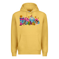 Antique Gold cowgirl coffee cups Premium Hoodie - texasbilliewilder