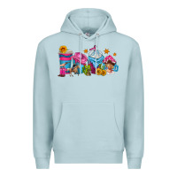 Blue Mist cowgirl coffee cups Premium Hoodie - texasbilliewilder