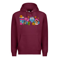 Burgundy cowgirl coffee cups Premium Hoodie - texasbilliewilder