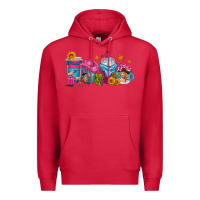 Cardinal cowgirl coffee cups Premium Hoodie - texasbilliewilder