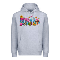 Heather Grey cowgirl coffee cups Premium Hoodie - texasbilliewilder