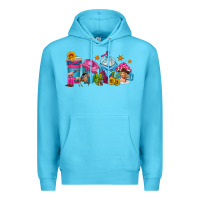 Ocean Blue cowgirl coffee cups Premium Hoodie - texasbilliewilder